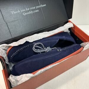 WORN TWICE Quoddy Men's Maliseet Oxford Navy Blue Suede Ranger Moc USA 12.5